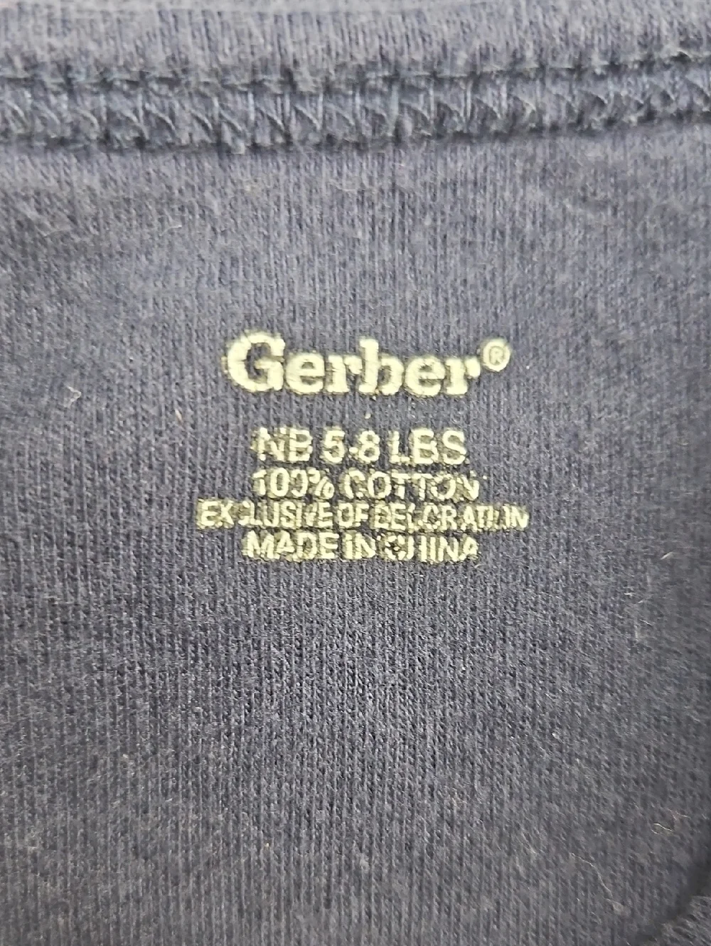 Vintage Newborn Baby Onsie Gerber Silly Monsters Jumpsuit Navy Blue NB
